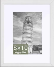 HappyHapi 8x10 Picture Frame, 1 Pack Photo Frame Display 8x10, white*1 