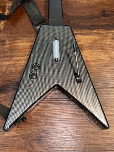 PS2 Guitar Hero SHREDMASTER CARBON-FIBER Wireless DGPN-532 no Cables UNTESTED - Picture 3 of 7