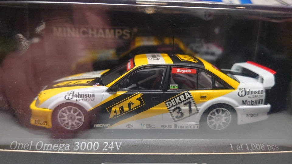 MINICHAMPS - DTM 1991  OPEL OMEGA 3000 24V #37 - 1/43 SCALE MODEL CAR 400 914437 - Image 2 of 4