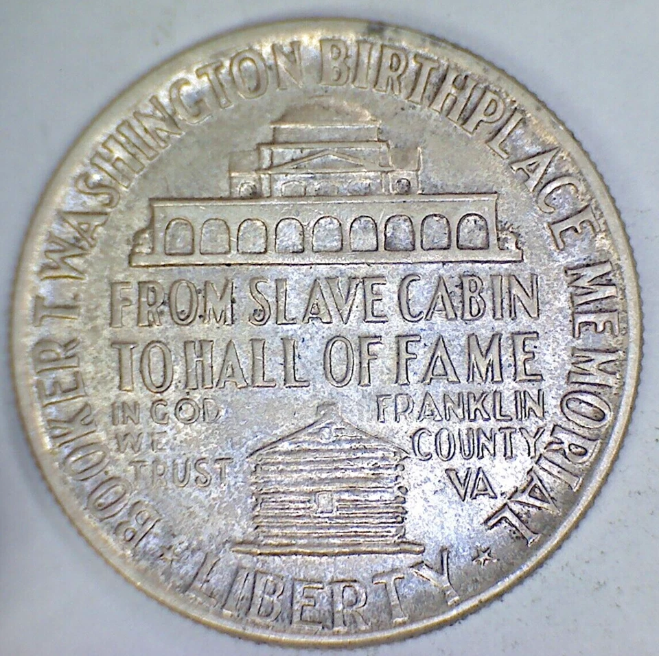 1946-1951 Booker T. Washington Memorial Half Dollar Classic Commemorative Silver - Image 2 of 2