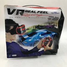 VR Entertainment 49400 Car Racing Gaming System Bluetooth Steering Wheel Box Dmg