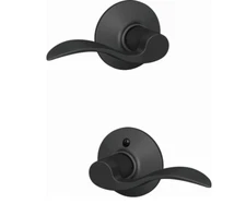 6 SETS Schlage F10 ACC 622 Matte Black Accent  Hall & Closet Passage Door Lever