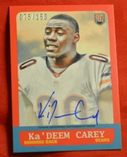 2014 Topps 1963 Design Mini #d 075/150 Ka'Deem Carey #208 Rookie Auto Bears