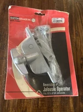 Barton Kramer 211C Silver Reversible Aluminum Jalousie Window Operator Kit NEW