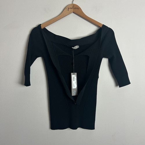 Neu mit Etikett D. Exterior Top Damen Large Italy gerippt Coleman Art Strick Shirt L UVP $ 438