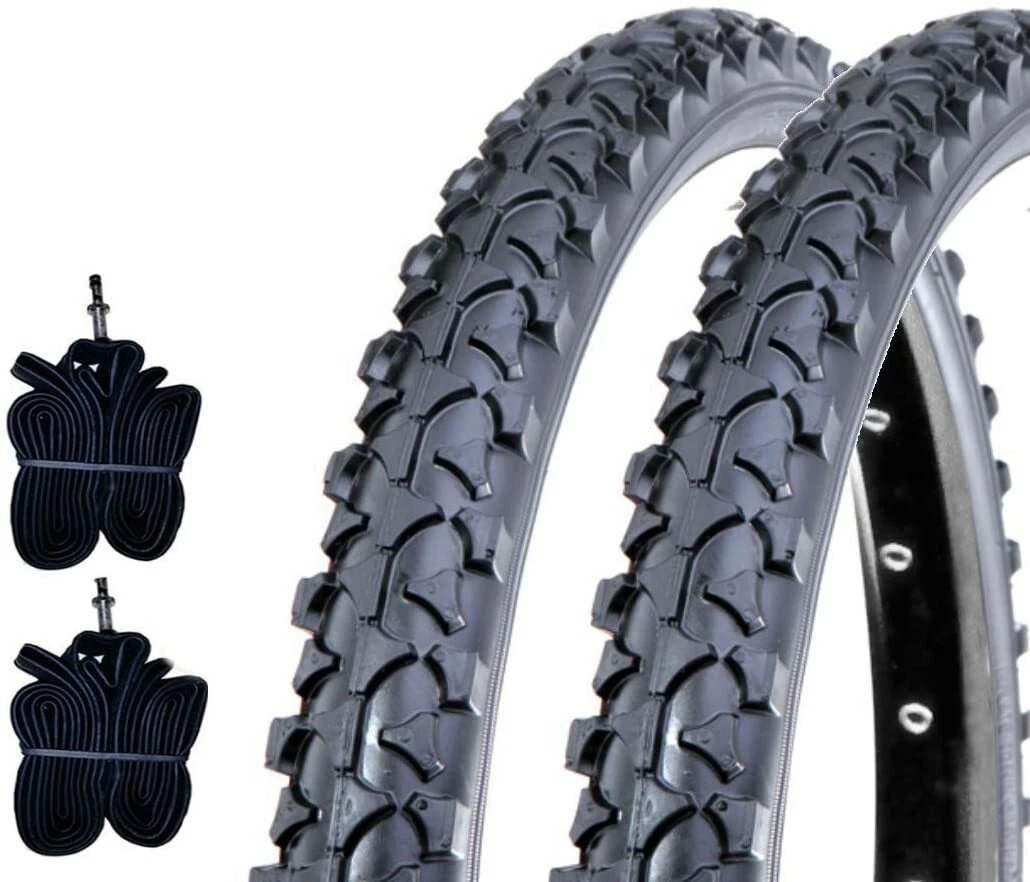 2 Copertoni Bici 16 X 1.75 (47-305) Bianco/nero + 2 Camere D'aria - Per City Bike Bimbo