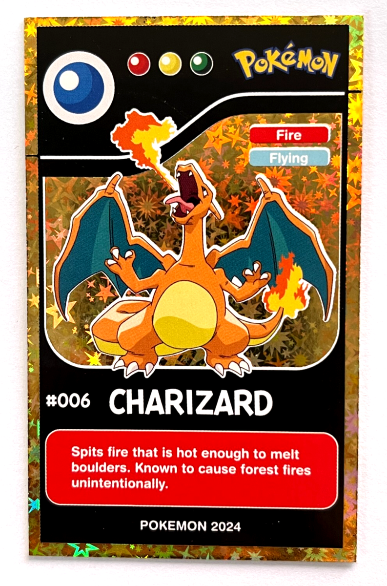 2024 POKEMON POKEDEX BLACK Card #006 CHARIZARD Kanto Peru Edition