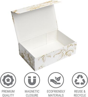 Keepsake Gift Box | Flower Box with Magnetic Lid, 11.5 in. x 7.5 in. x 3.5 in.
