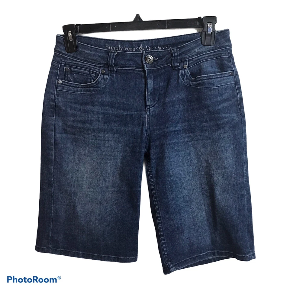 Bermuda Simply Vera Shorts Vera Wang Feminino 4 Boyfriend Jeans Azul Leve - Imagem 3 de 4