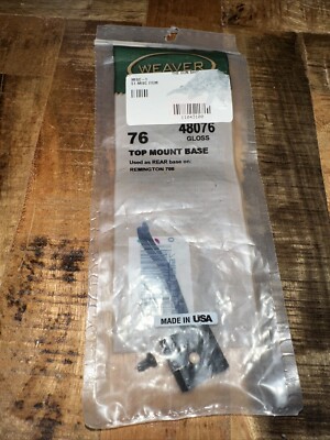 WEAVER 76 top mount base rear rifle scope Remington REM 788 bracket Black 48076