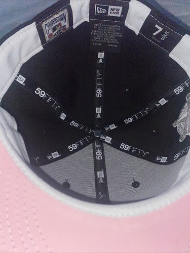 7 5/8 texas rangers black 1995 all star game pink bottom fitted hat - Picture 5 of 5