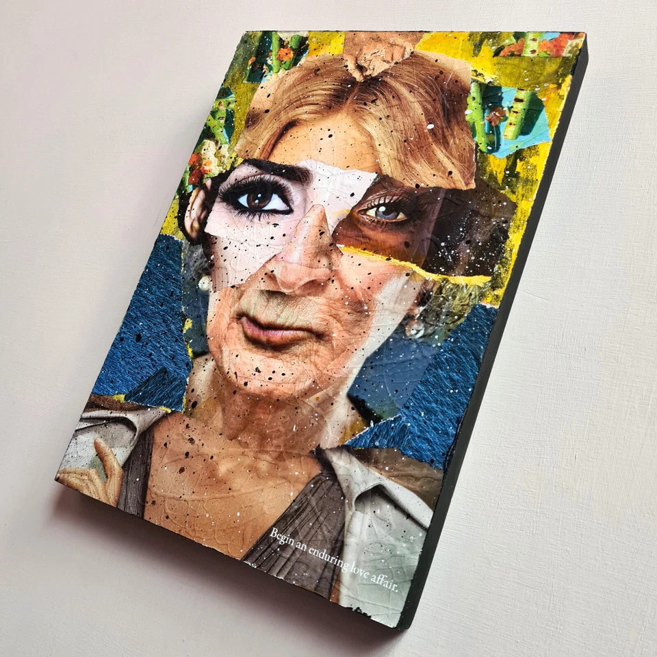 Love Affair: Paquete de arte outsider original: obra de arte collage + x12 impresiones A4  Foto 2 de 4