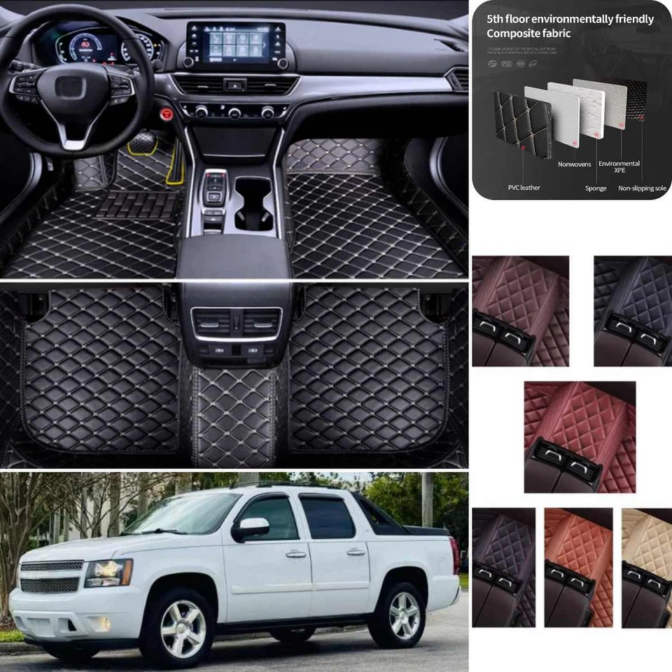 For Chevrolet Avalanche 2002-2025 Car Floor Mats Luxury Custom Carpets Non-Slips — 第 4/4 张图片