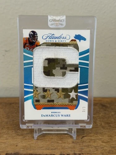 2025 Flawless DeMARCUS LAWRENCE Down & Dirty Game-Used Camo Letter Patch #’ 3/3