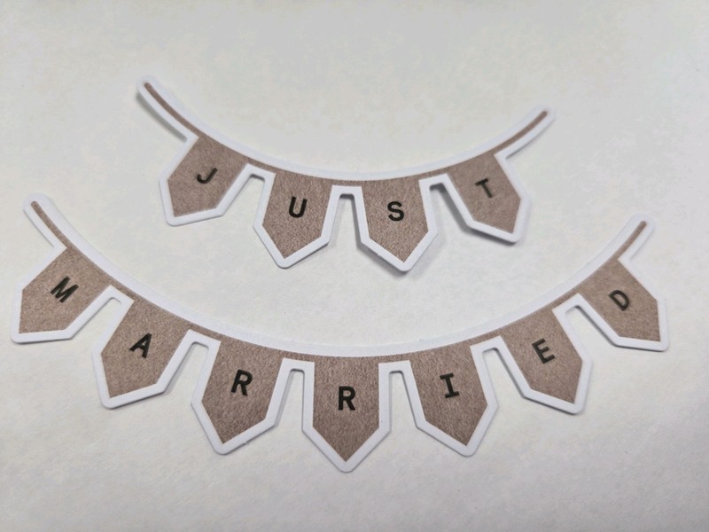 Creative Memories Just Married  Wedding Banner Scrapbook Die Cut