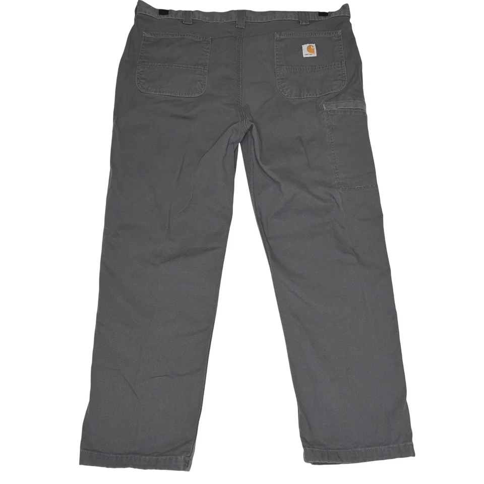 Pantalones utilitarios Carhartt BN3342 resistentes flexibles calce relajado de lona forrados de franela 40x30 Foto 3 de 4