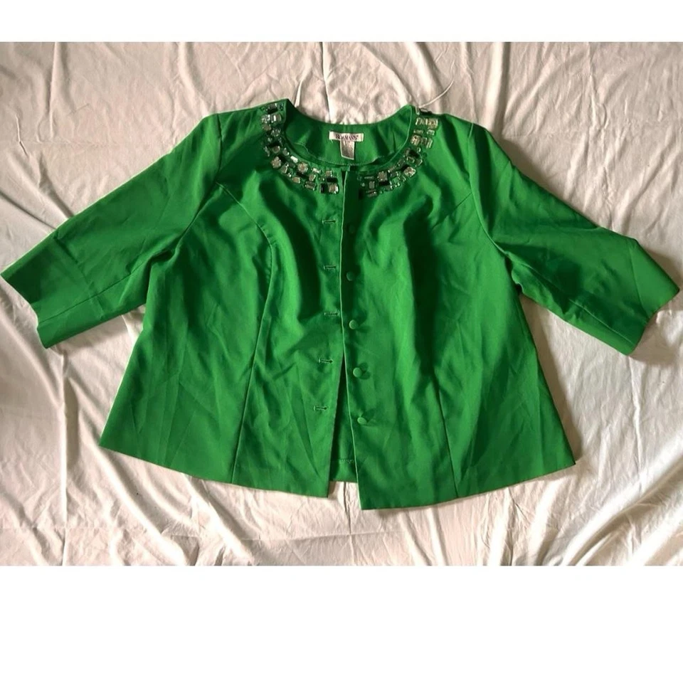 Blazer Roaman’s Verde para Mujer Talla Grande 24W Foto 4 de 4