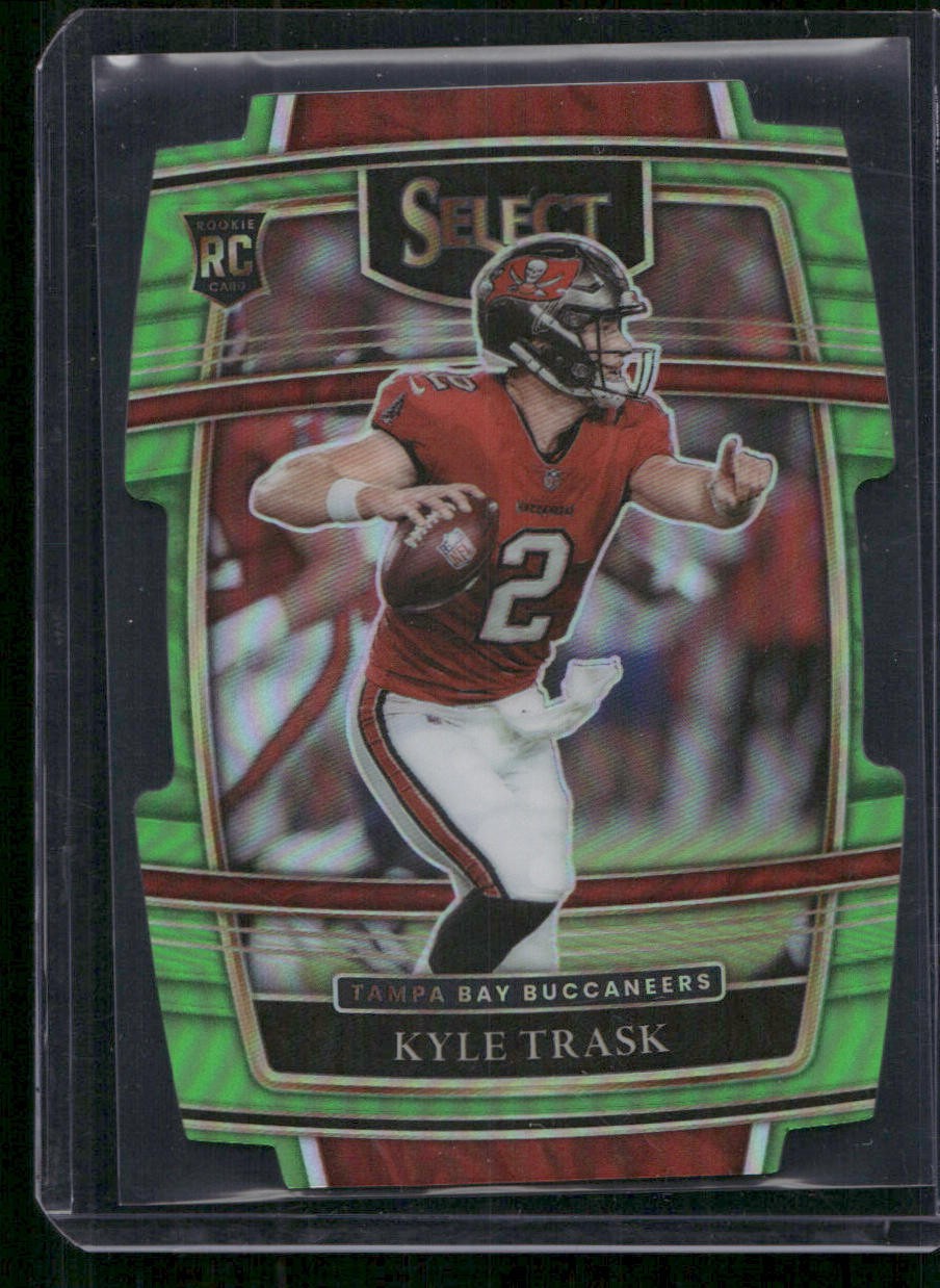 2021 Panini Select #63 Kyle Trask Neon Green Prizm Die Cut #/349