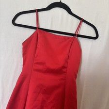 Vtg Y2K Jessica McClintock Gunne Sax Dress Sz 9 Red Prom Formal Tulle Petticoat