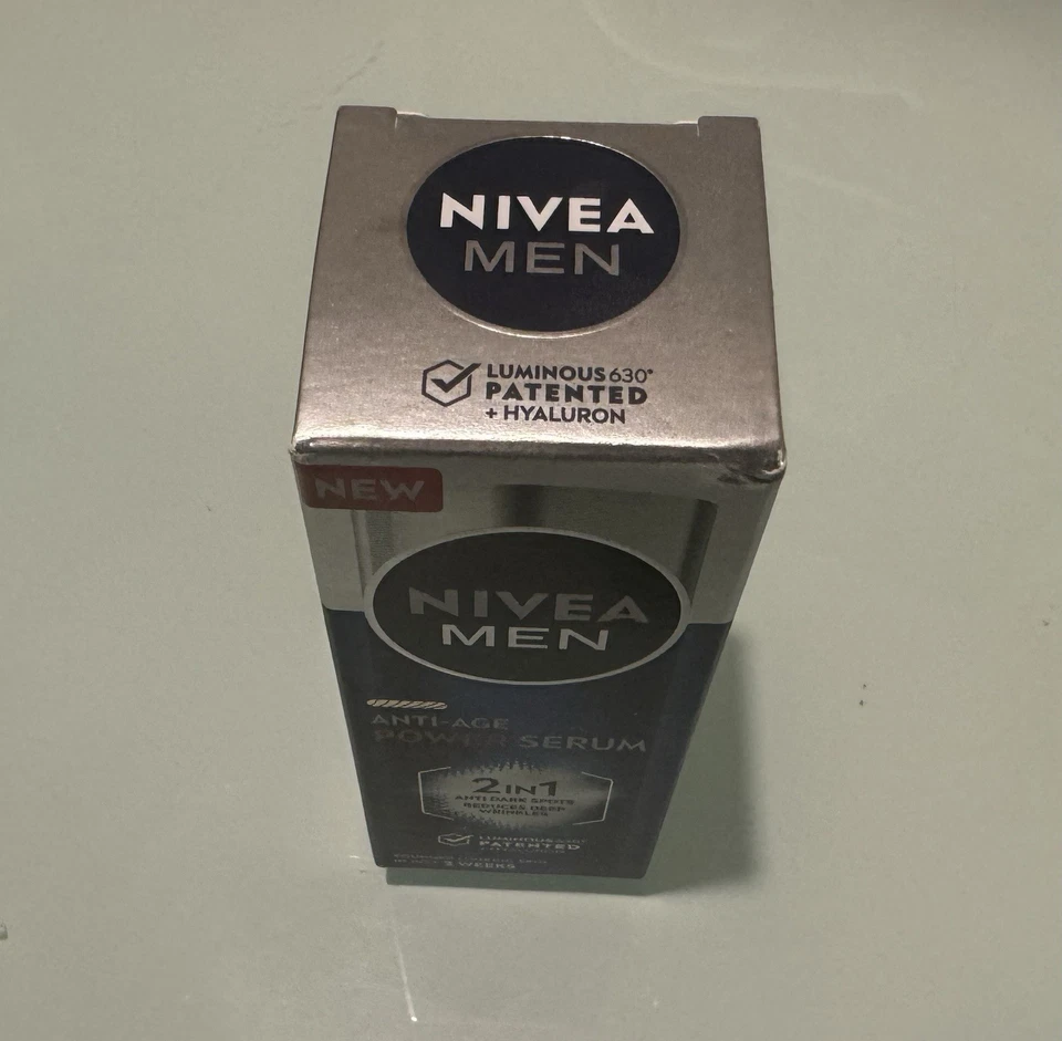 Nivea Men Anti-Age 2 In 1  Anti Dark Power Serum Luminous 630 + Hyaluron  NEW - Image 3 of 4