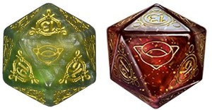 OVERSIZED SPINDOWN LIFE COUNTER SET LOTR LORD OF THE RINGS MIDDLE-EARTH DICE D20