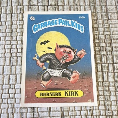 Topps 1986 Garbage Pail Kids Berserk Kirk #116b Sticker Non-Sport Card