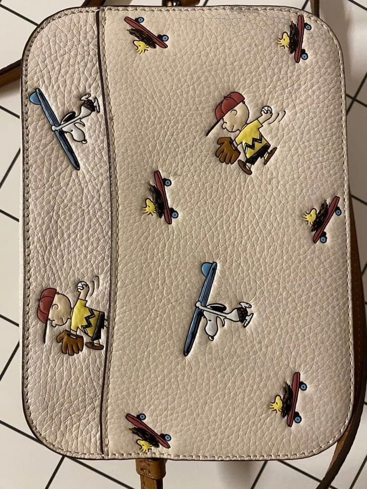 Coach Peanuts Snoopy Leather Mini Shoulder Bag Unused White Rare From Japan - Image 2 of 4
