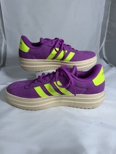 Adidas Women's Platform VL Court Bold Sneakers Flash Pink Lucid Lemon 7.5