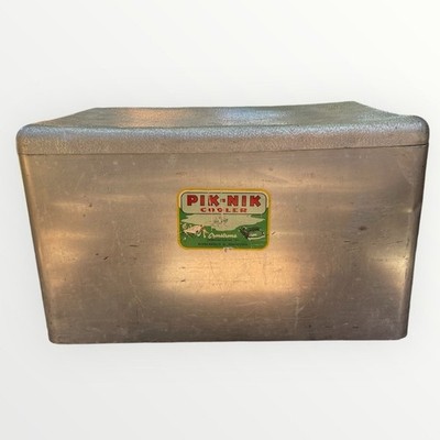 Cronstroms Pik Nik Mid Century Aluminum Cooler Ice Chest Box | eBay