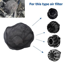 Black Air Filter Cleaner Rain Sock Dustproof Cover For Harley Softail Touring