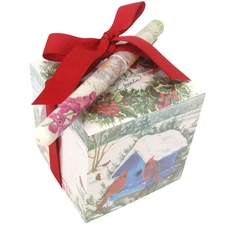 Lissom Design Paper Block Set Winter Song Birds Cardinal Christmas 2007 NOS