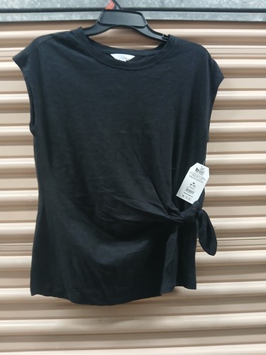 Time And Tru Sleeveless Side Tie Top Women's Size Medium (8-10) NWT Black