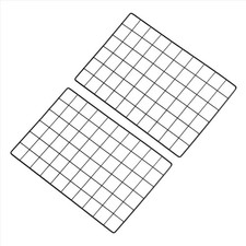 12"x20" Wire Grid Panel 2 Pcs Wall Grid Decorative Board Photo Display Black