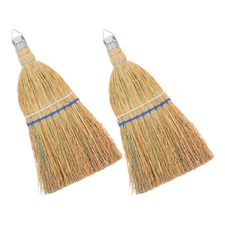  2PCS Mini Broom: Small Desk Cleaning Handheld Broom Portable Desktop Straw