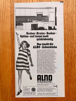 ALNO Möbelwerke Pfullendorf Baden Anbauküche 1969 Vintage Ad Werbung Reklame