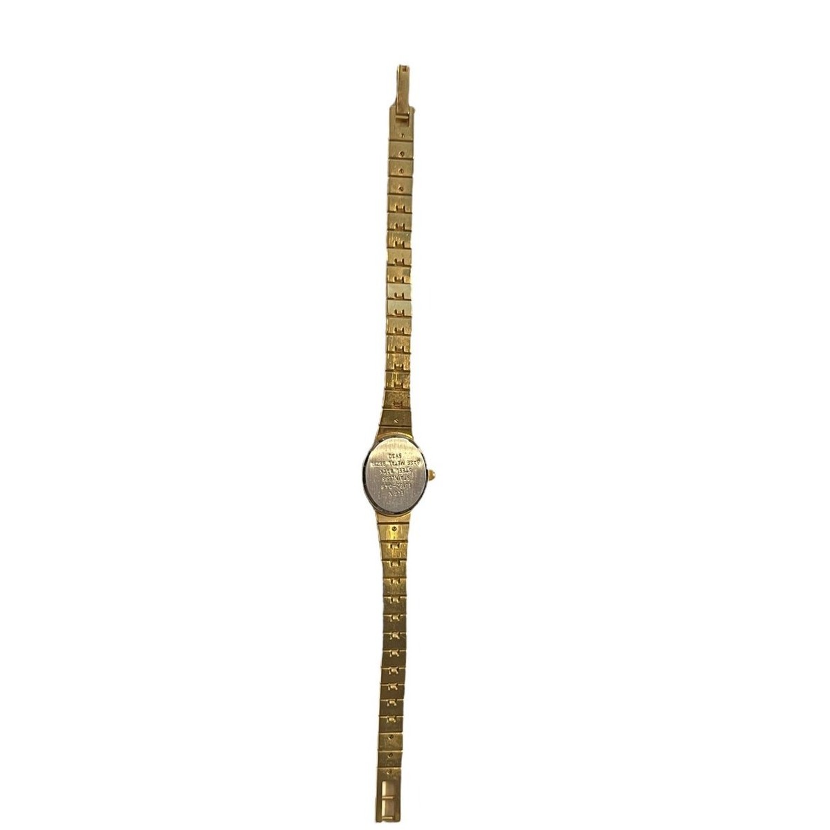 Elgin Ladies Quartz Watch Gold Tone Black Dial EJ192-048 NIB w/new battery Elgin SWISS Quartz Ladies W/date Goldtone Stainless Steel  main image 3