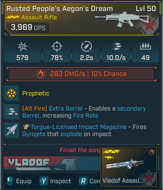 Borderlands 4Aegon's DreamNivel 50 PS5/Xbox/PC/Switch 2