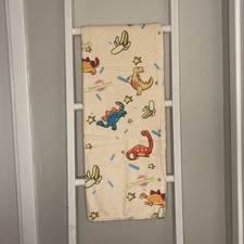 Dinosaur Print Receiving Blanket Beige Multicolor Nursery Unisex