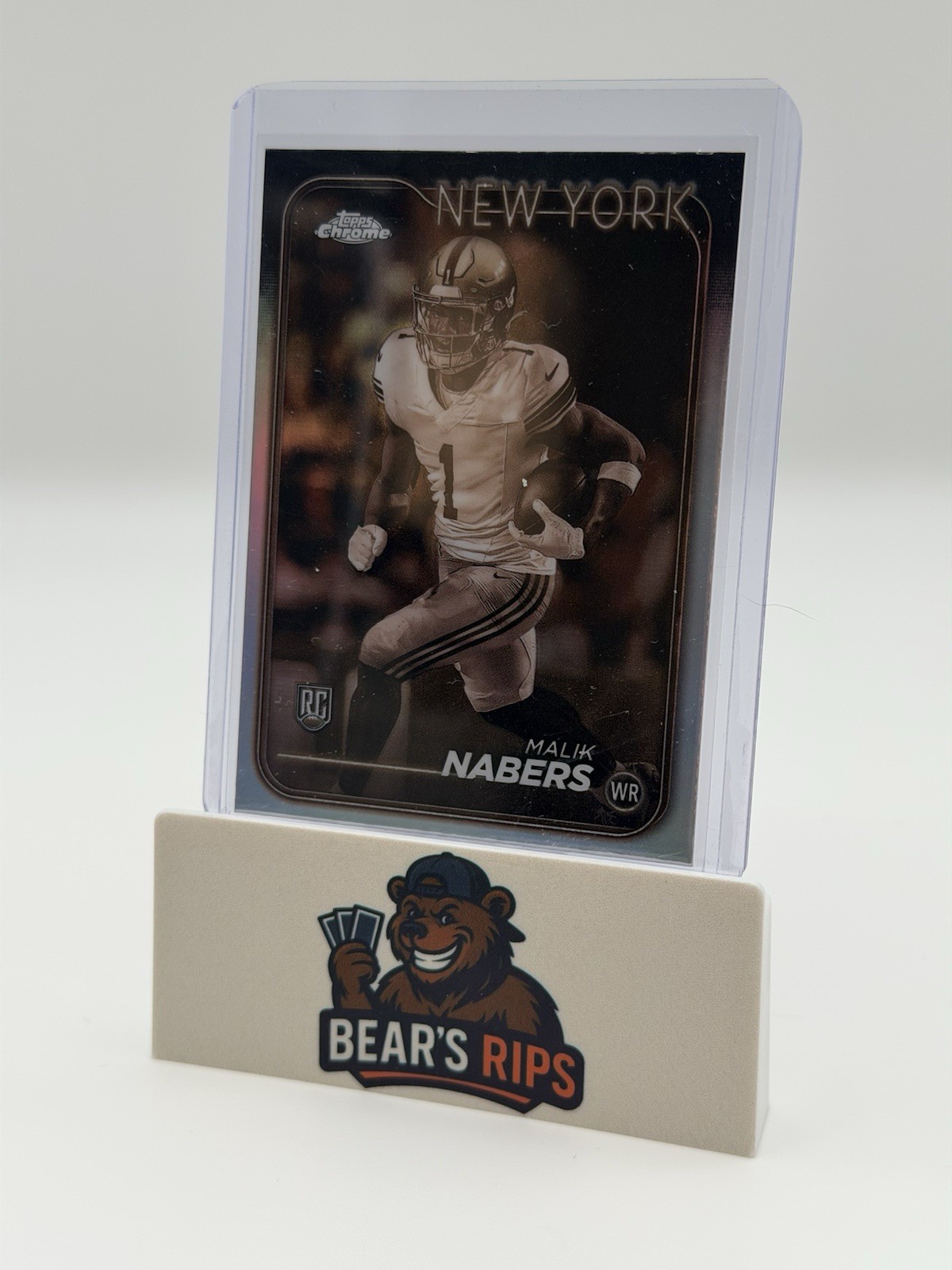 2024 Topps Chrome - Rookies Malik Nabers #205 Sepia Refractor (RC)