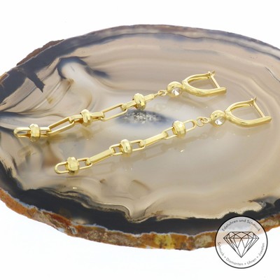 SONDERAKTION WERT 530,- Damen Ohrhänger 585 Gold 14k 14 KT Ohrringe 72,2mm XXYY