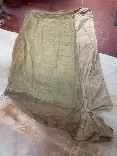 WW2 US Army Tan Khaki Mosquito Insect Net Cot Camping Suspended Netting Military