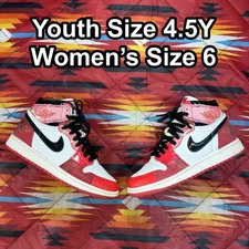 Nike Air Jordan 1 Retro Across The Spider-Verse Youth 4.5Y Womens 6 Spider-Man