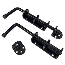 8.5inch Black Heavy Duty Spring Loaded Latch Pin, Galvanized Steel Sliding Ba...
