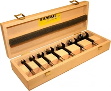 Famag 1630.510 Super-Forstnerbohrer Classic, 10-teiliger Set IN Wooden Box