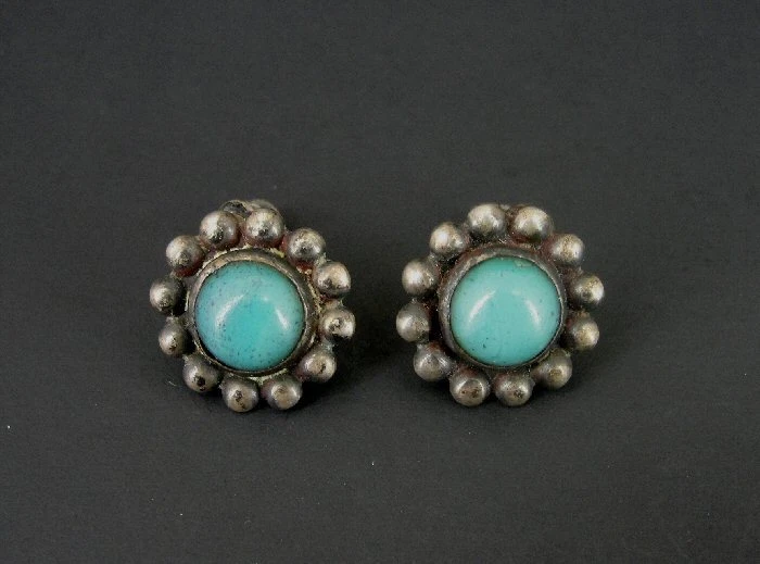 Turquoise screw back earrings deals