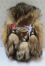 Scottish Kilt Sporran Fox Fur, fox fur head pure leather Free Belt Included