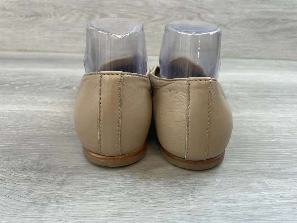 AGL Attilio Giusti Women's Ballet Flat Beige Leather 10.5 Comfort Slip On Shoes - Image 4 of 4