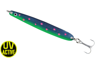 Meerforellenblinker Balzer Colonel Z Seatrout II Blau mit pinken Punkten 22 g
