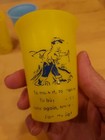 VINTAGE YELLOW & BLUE 50'S GERBER DRINKING CUP WITH NURSERY RHYMES — photo 4