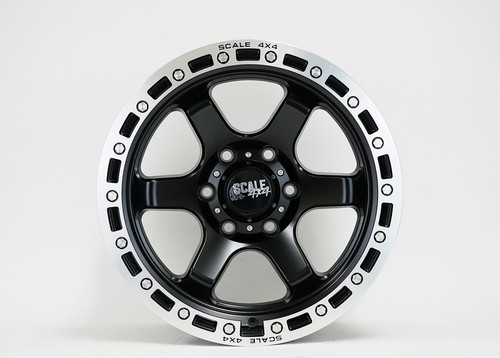 (1) 17x9 -25 Scale 4x4 S03 6x139.7 Matte Black w/ Machined Beadlock Wheel - Picture 2 of 3